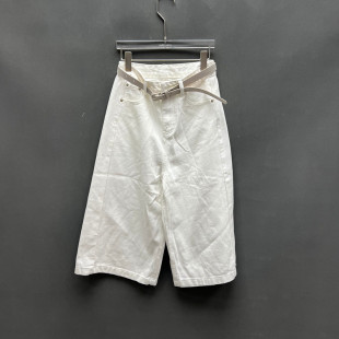 女款 欧洲站2026春季 高腰配腰带宽松五分休闲裤 时尚 欧货 新款