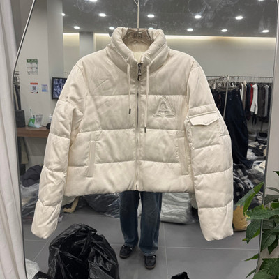 欧洲站冬季新款时尚立领鹅绒外套