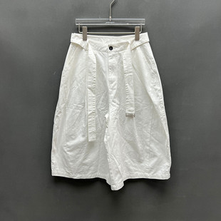 女款 欧洲站2026春季 高腰配腰带宽松百搭五分休闲裤 时尚 欧 新款