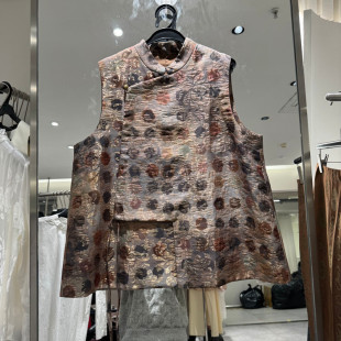 国风立领提花马甲女款 欧洲站2026春季 新中式 时尚 欧货3071 新款