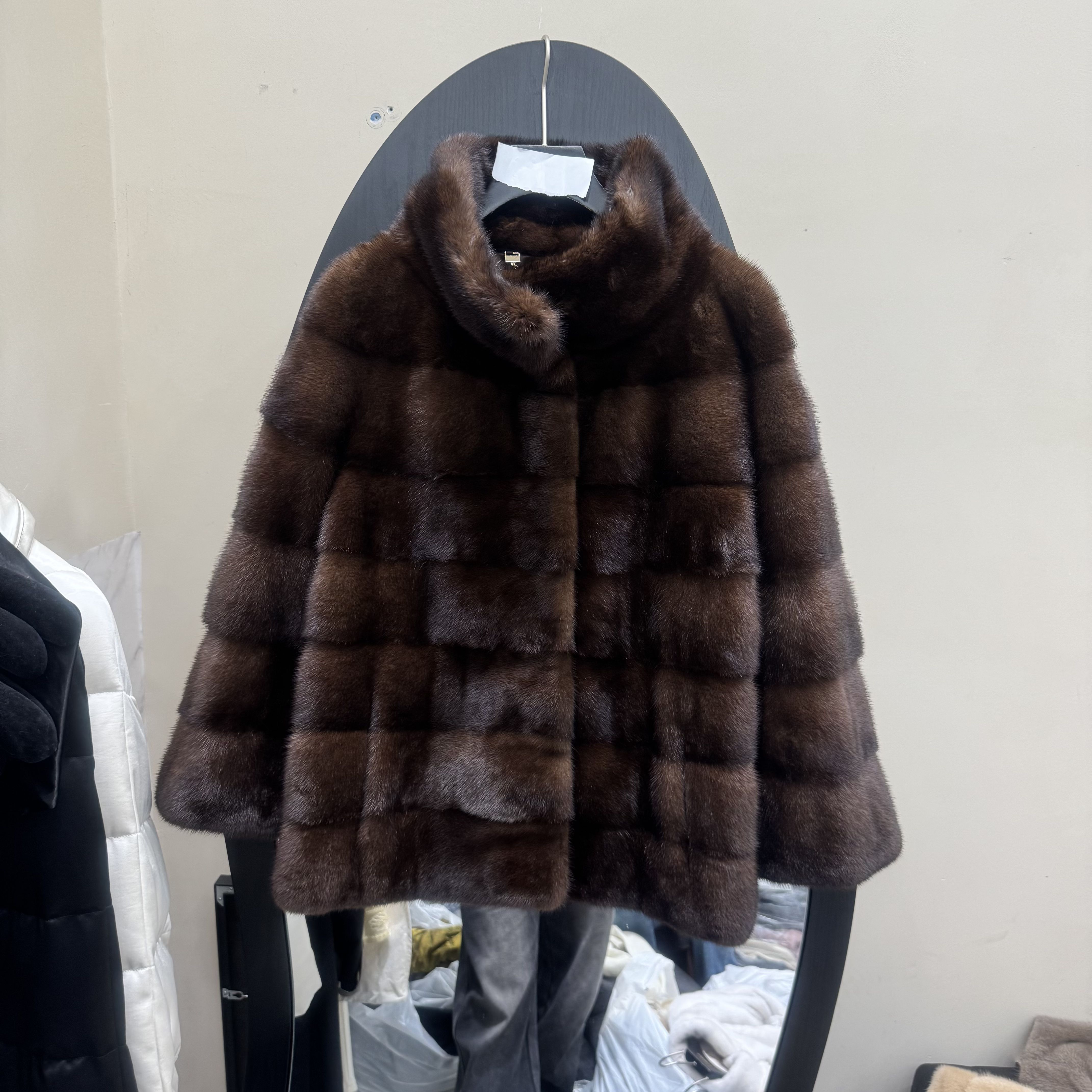 欧洲站2025冬新款轻奢立领皮草