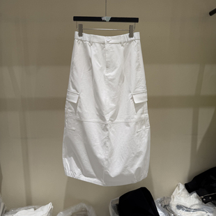 欧洲站2026春季新款时尚高腰开叉工装风多口袋半身裙女款欧货