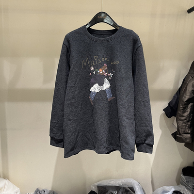 欧洲站2025冬季圆领纯棉宽松卫衣