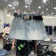 百搭牛仔半身短裙女款 欧洲站2026春季 高腰配腰带修身 时尚 欧货 新款