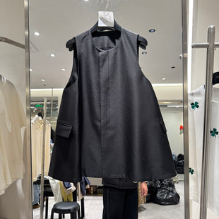 圆领无领双口袋背心马甲女款 时尚 欧货26603 新款 欧洲站2026春季