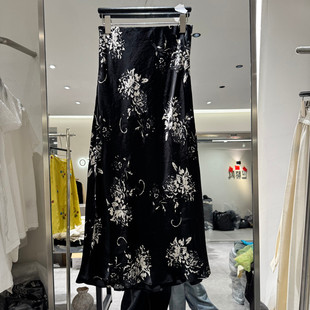 百搭印花半身裙女款 欧洲站2026春季 高腰修身 时尚 欧货26021 新款