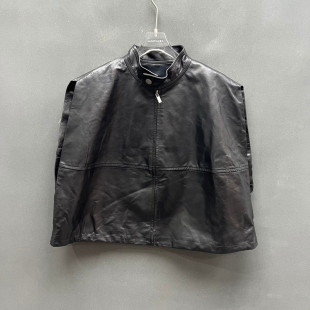 欧洲站2026春季新款时尚立领拉链极简风绵羊皮马甲女款欧货