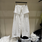 女款 欧洲站2026春季 高腰屁帘假两件宽松休闲裙裤 时尚 欧货 新款