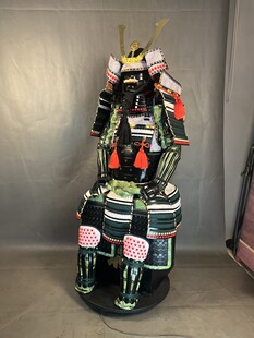 日本武士盔甲可穿戴武将德川庆喜高质量身甲真皮内衬铜包边现货