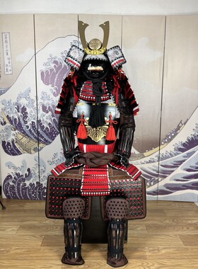 日本武士盔甲摆件真人可穿戴丰臣家二枚胴大鎧日式大型落地装饰品