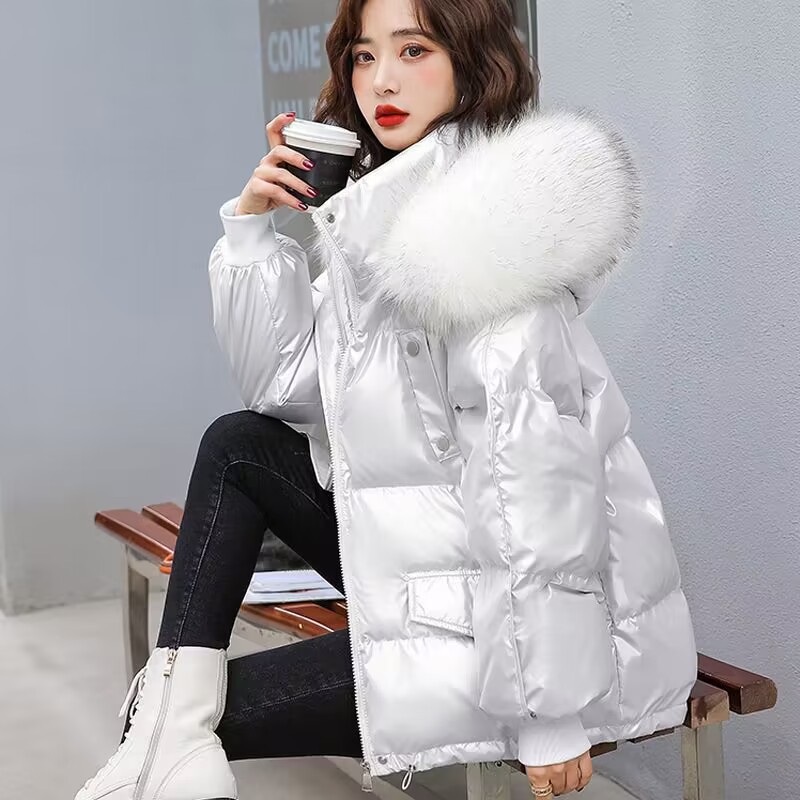 冬季新款羽绒服女短款韩版加厚宽松时尚百搭休闲显瘦大毛领鸭绒服