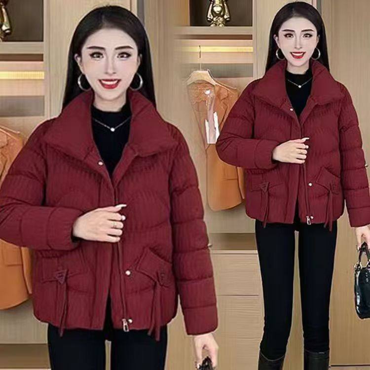时尚立领短款棉服女冬季加厚洋气保暖显瘦小个子棉衣外套保暖棉袄