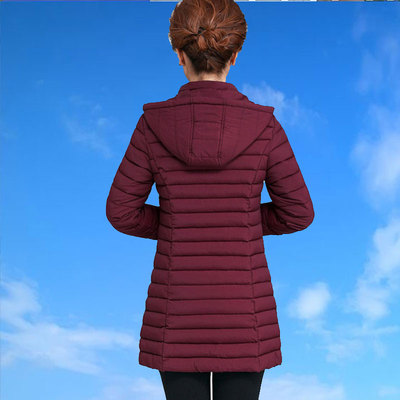 秋冬季妈妈中老年修身气质棉衣