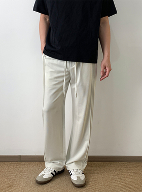 NSEEKE美式春夏季休闲裤男款垂感冰丝超薄长裤子宽松直筒透气潮牌