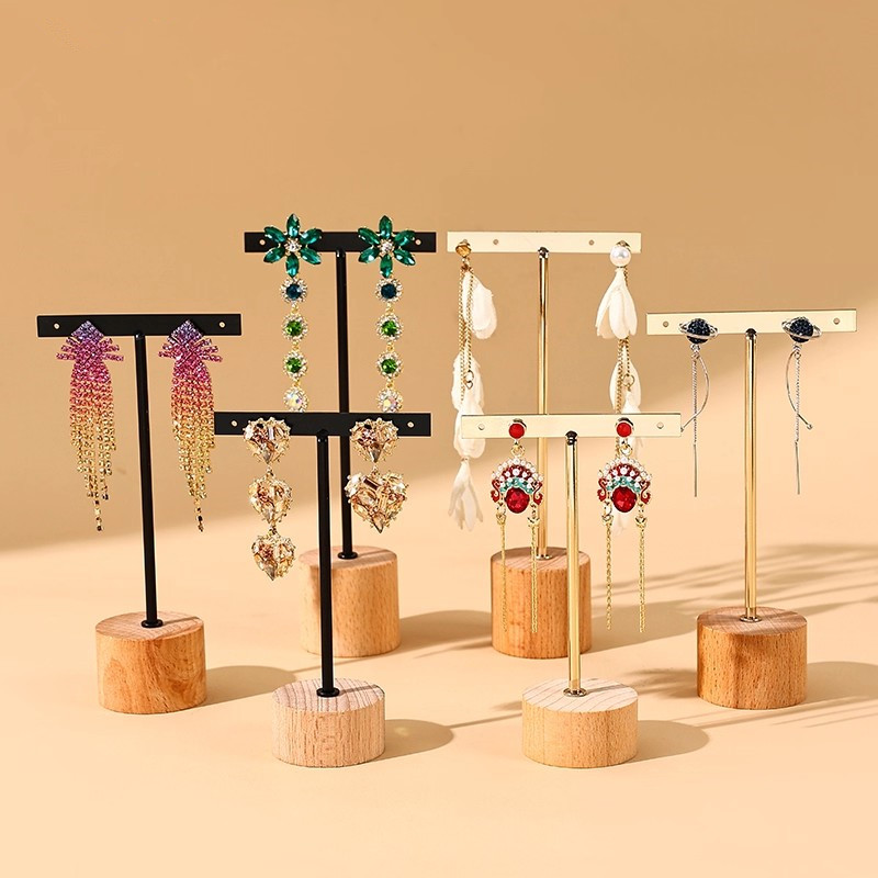 木底三件套耳环展示架耳钉小饰品挂架耳坠耳饰品陈列道具架子