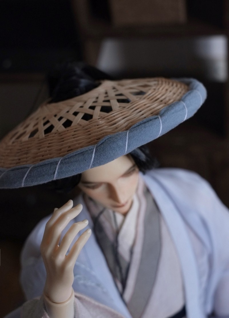 蜉蝣小居 BJD娃用斗笠 3分DD叔通用汉服阿絮COS古装道具配件武侠