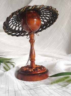 蜉蝣小居BJD娃用手工竹编斗笠3分DD叔小布通用古装道具配件武侠客