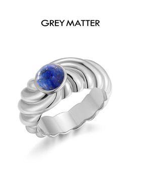 GREYMATTER 叠缝纹理镶嵌珠球戒指新款轻奢小众设计首饰七夕礼物