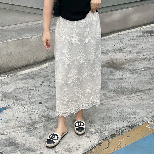 大码女装重工立体雕花高腰