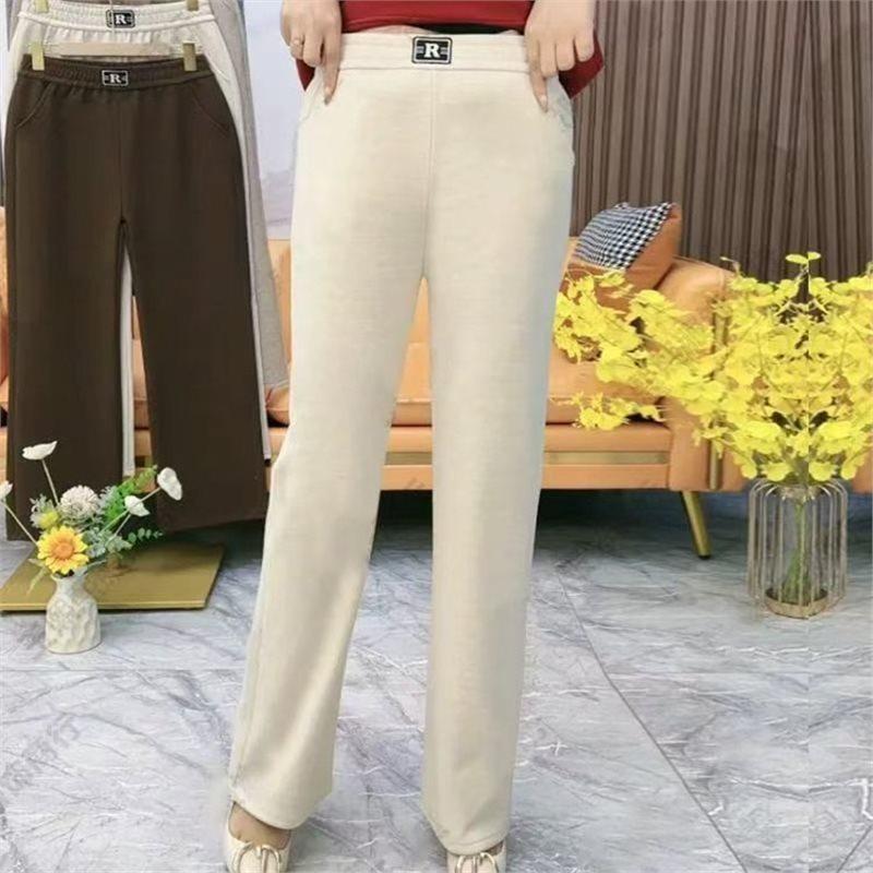 2025时尚春季新款中年妈妈装休闲百搭长裤显瘦遮肚子宽松休闲女裤
