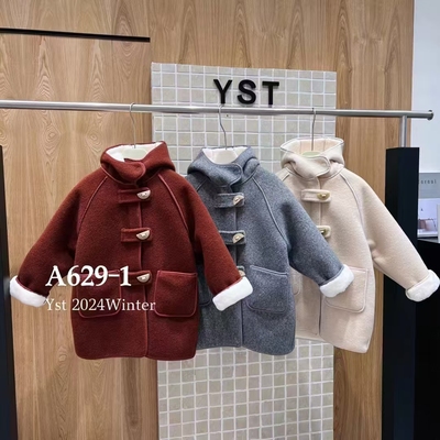 男女童呢子大衣冬装2024新款