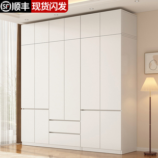 实木生态板衣柜卧室家用儿童现代简约2025爆款免拉手出租房用衣橱