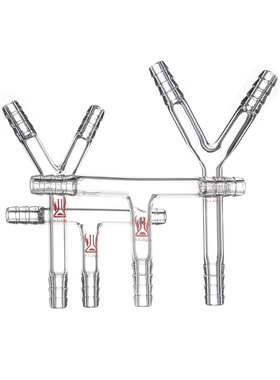 CS LAB GLASS 三通接头 T型分水器 Y型玻璃连接管 玻璃三口连接管 实验室宝塔三通接头 玻璃Y型三通接头