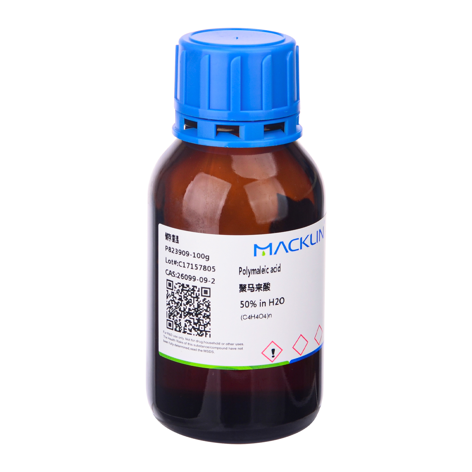 麦克林 聚马来酸100g/瓶 50% in H2O Macklin实验室化工试剂26099-09-2 Polymaleic acid