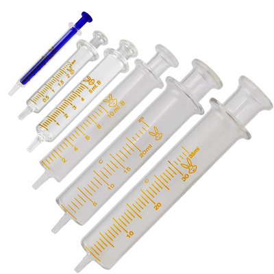 实验室用玻璃针筒5ml/10ml/50ml/100ml工业玻璃加液针管玻璃注射器点胶加墨玻璃进样器取样器包邮含票