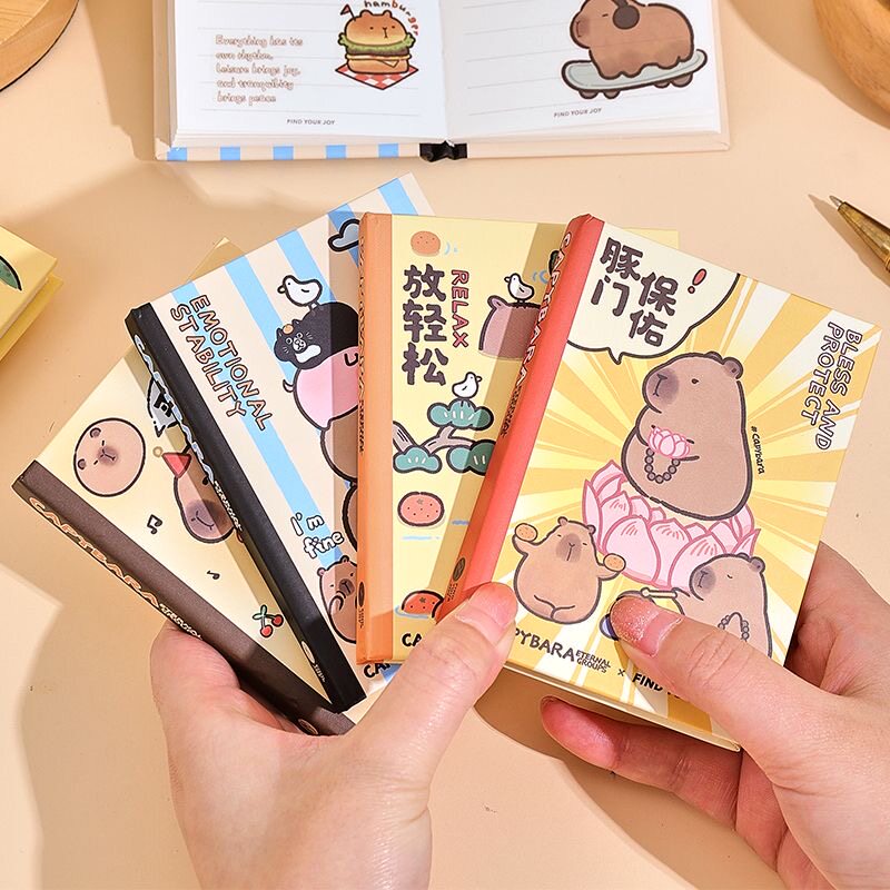 网红新款卡皮巴拉A7口袋本随身便携横线记事本子学生送礼豚门永存