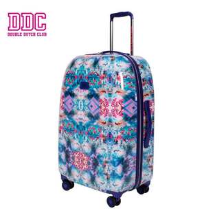 DDC万向轮经典时尚坚韧轻盈 女士花色印刷拉杆箱行李箱旅行箱波西
