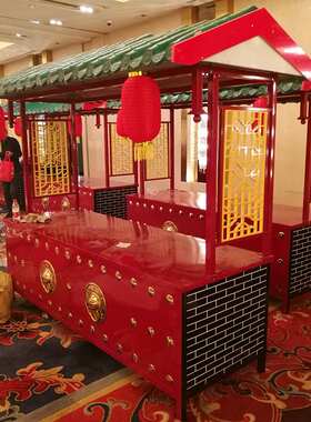 仿古小吃车手推复古美食流动油炸煎饼臭豆腐多功能商用摆摊餐车