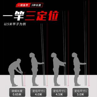 进口碳布鱼竿3定位长度溪流杆5米超轻超硬28调7米手竿竞技湖库鲤