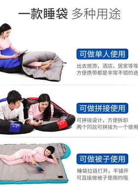 正品白狼（WhitewoiF）睡袋成人户外 白鹅绒露营防水加厚保暖羽绒
