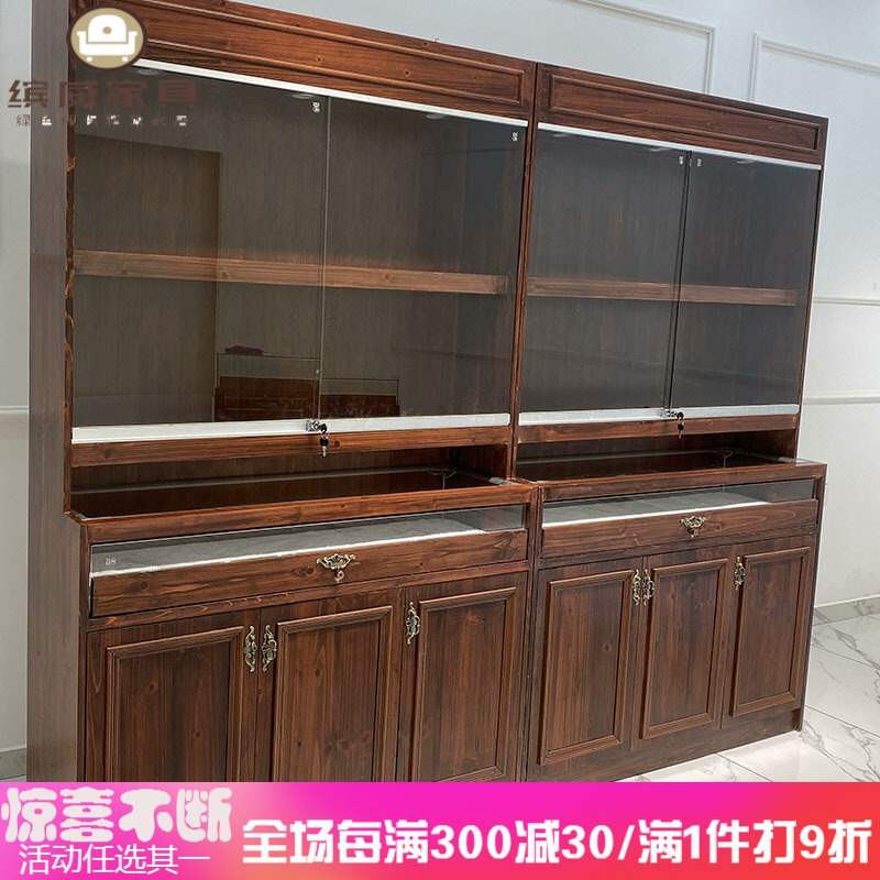 缤威货物架展示柜实木珠宝展示柜饰品翡翠玉器展柜古玩古董仿古