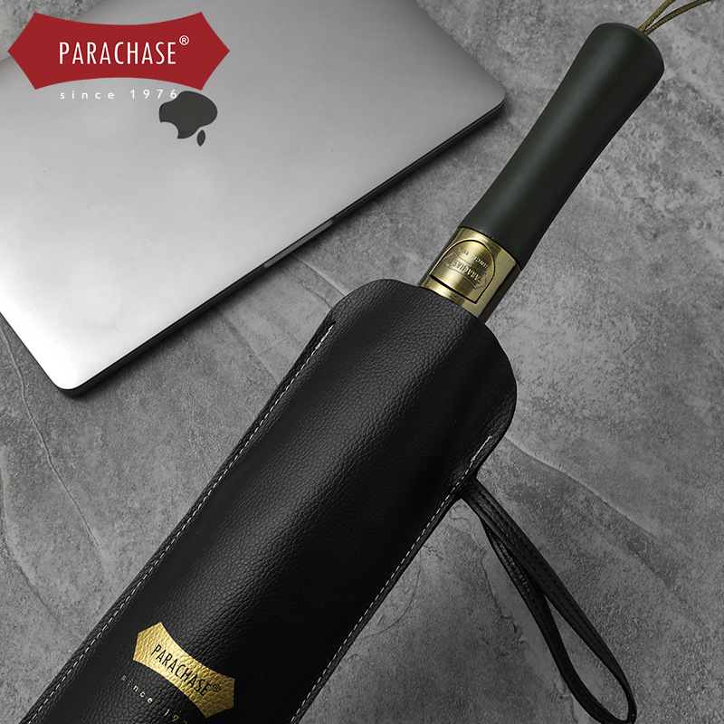 PARACHASE真双层复古自动长柄伞1.2米大雨伞礼品伞韩国直杆伞男士