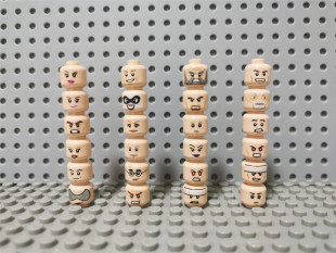 LEGO 零件配件 肉色 双表情 3626 脑袋 人仔头 乐高 1210