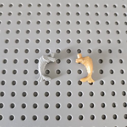 LEGO乐高 x59 30224 动物 小鱼 装饰 金色 浅灰
