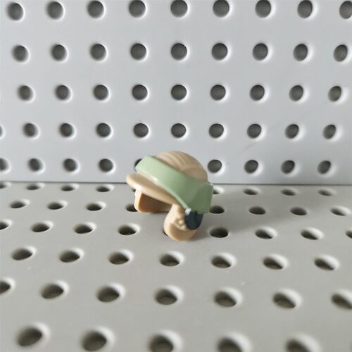 乐高LEGO 头盔配件 星球大战 反抗军头盔 沙绿条纹 64803pb01