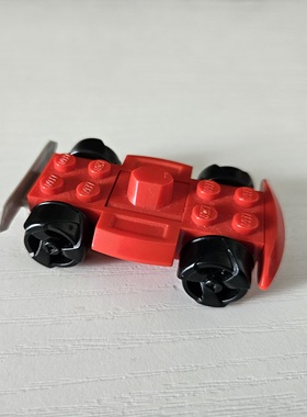 LEGO 乐高 车 零件配件 30558c01 黑红 赛车 4 x 6