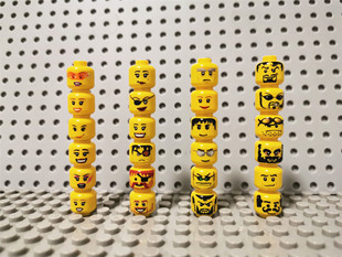 脑袋 黄色单面 LEGO 人仔表情头 1204 零件配件 乐高 3626