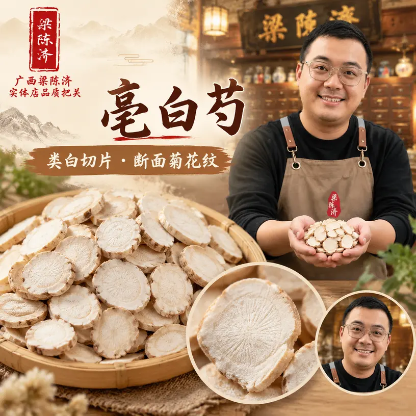 亳白芍无硫新货中药材500g泡茶