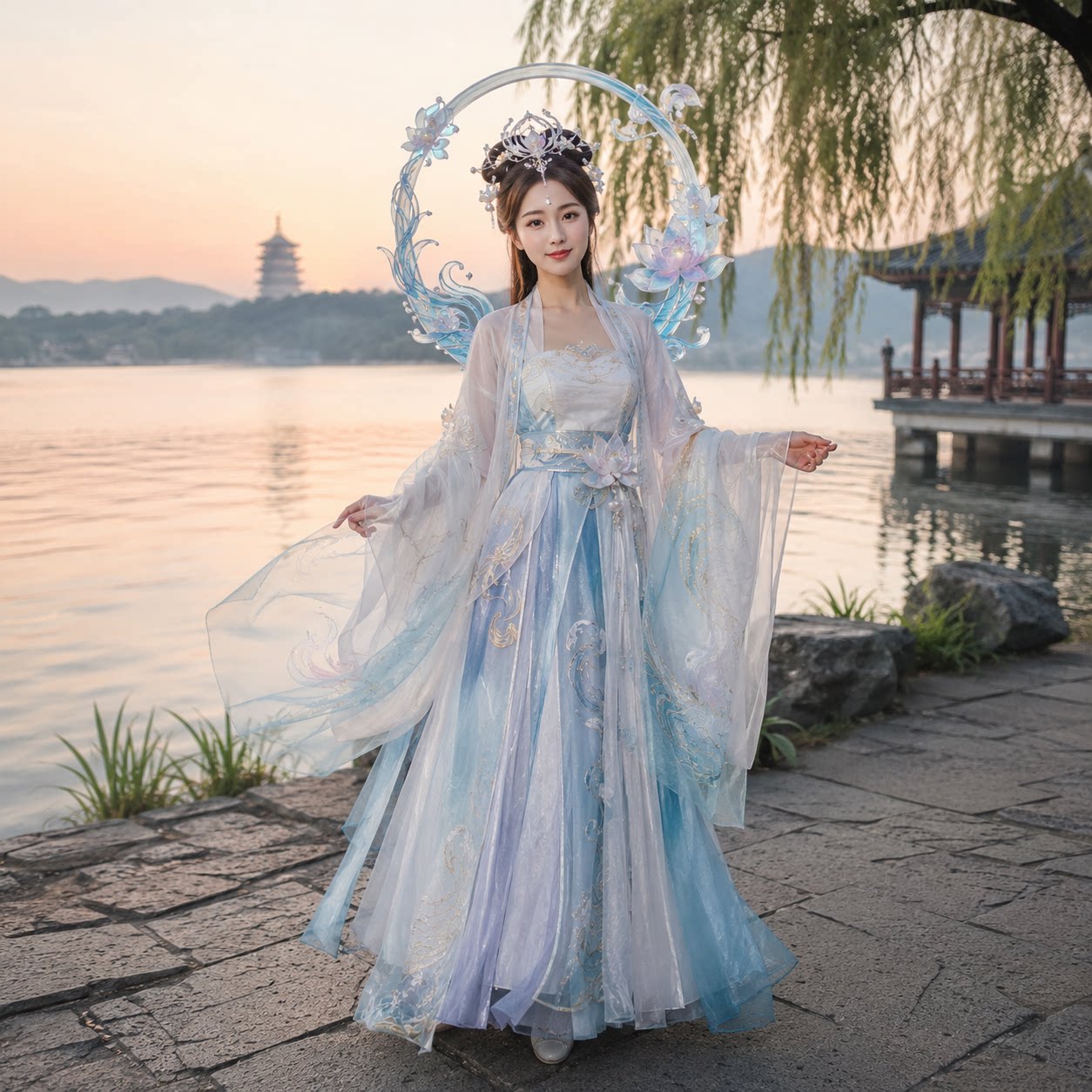 丽晨达羽西湖水月女神NPC服装图片