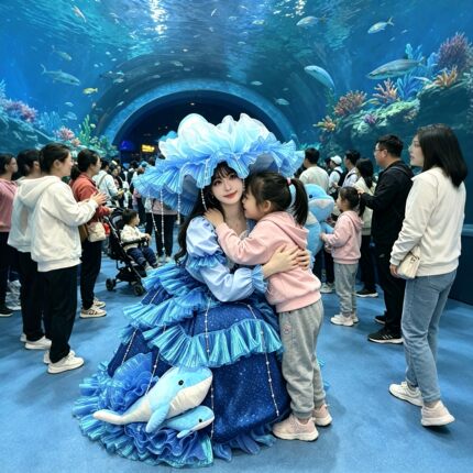 海洋馆巡游海豚公主洛丽塔礼服 主题乐园互动演出服全套