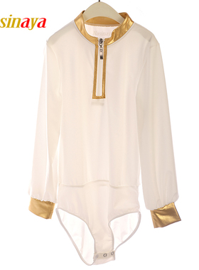 福诺定制男款儿童成人花样滑冰服男童表演服装比赛考级白色加金色