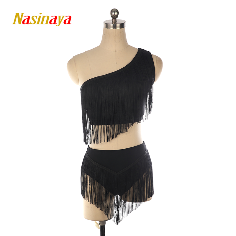 福诺专业定制空中瑜伽钢管舞服装花样滑冰服表演比赛女款分体流苏