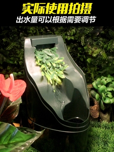 蜥蜴活水盆饮水器USH泵绿植色带湿造景喂水器皿仿物龟电加器