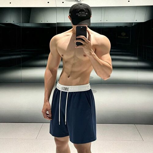 美式刺绣健身运动短裤男夏季薄款男士5分裤子休闲宽松篮球五分裤