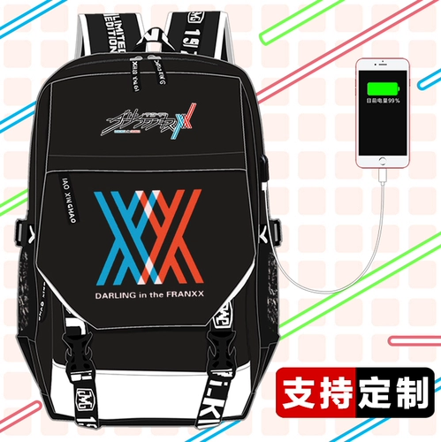 02 Национальная команда аниме школьная сумка Дарлинг в Franxx, окружающем двухмерный рюкзак для учеников, рюкзак