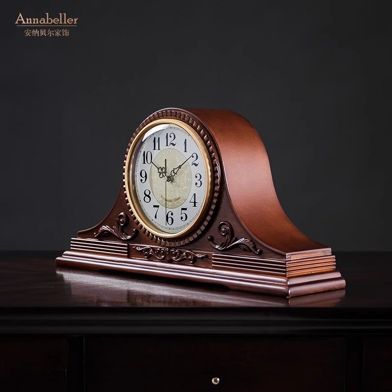 美式钟表台钟座钟客厅台式大号创意摆件大气摆钟报时复古欧式时钟
